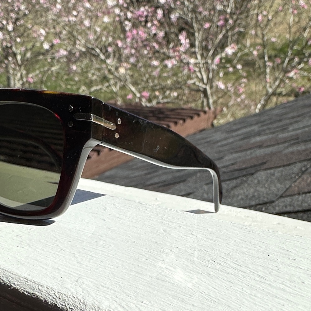 Céline Tortoiseshell Square Sunglasses Brown Italy Designer Classic UV - Picture 7 of 9